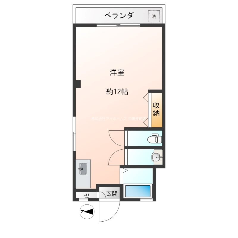 ネスト碑文谷 303号室 間取り