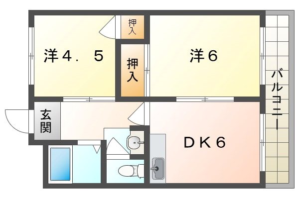 大阪府寝屋川市清水町 間取り