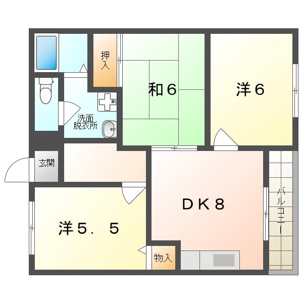 アヴニール1番館・2番館 間取り