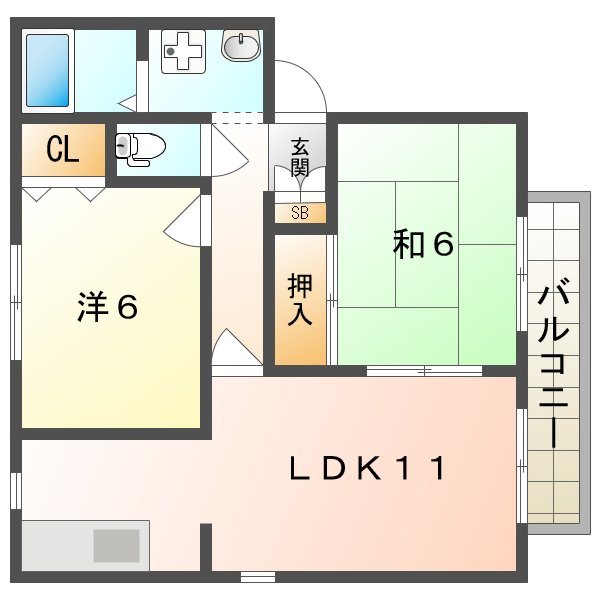 クイーンズヒルA 間取り