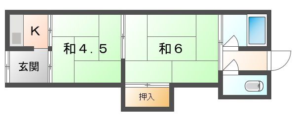 村田大庭町連棟平屋 間取り