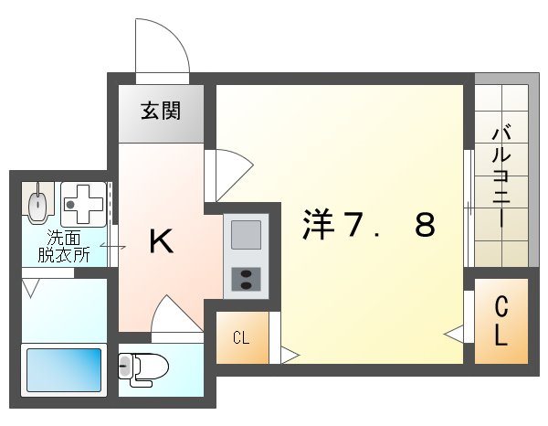 フジパレス滝井元町Ⅱ番館  間取り