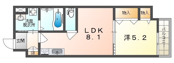 クリエオーレ若葉町 間取り