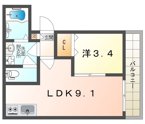 ジーメゾン池田旭町 間取り