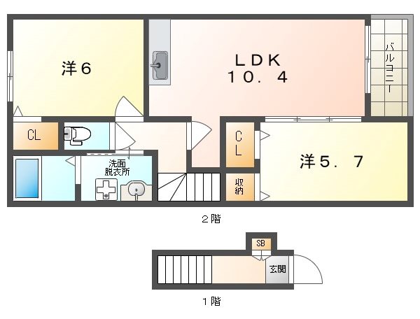 アンソレイエ忍ヶ丘 間取り