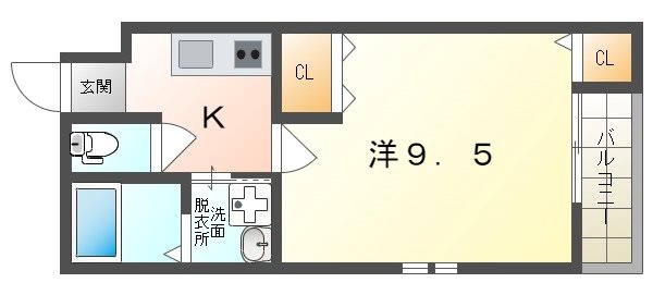 フジパレス門真本町Ⅲ番館  間取り