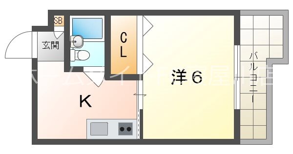 シャルル四条畷駅前 間取り