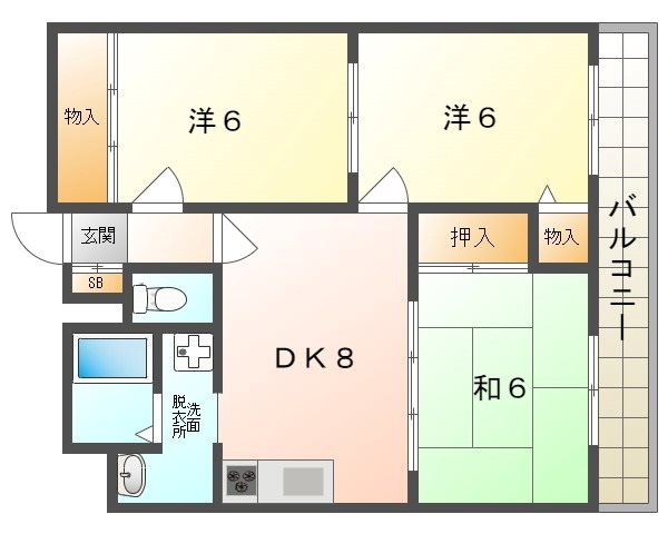 エステートピア小林 間取り