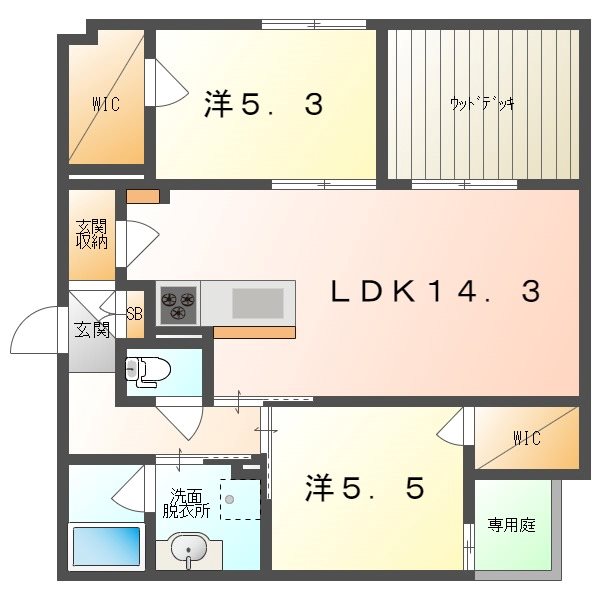 シャーメゾン　プレミアスⅡ 間取り