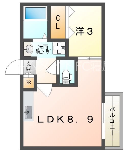 ジーメゾン寝屋川市秦町アリビオ 間取り