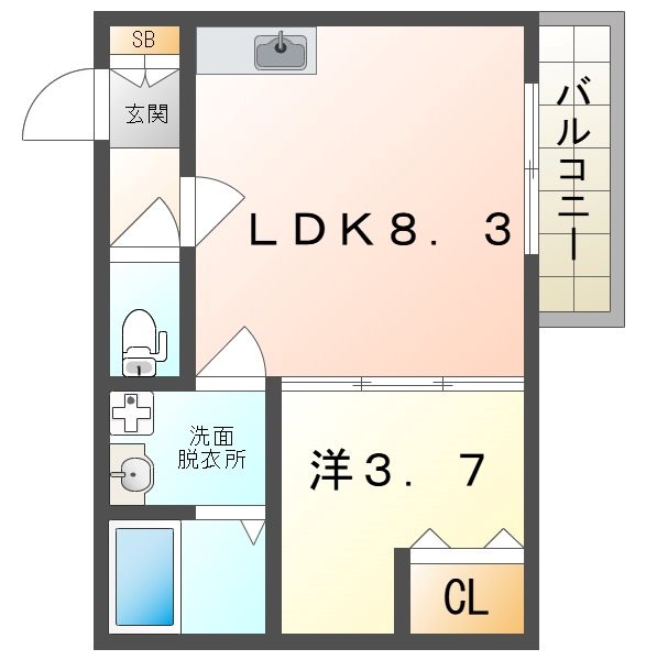 ジーメゾン寝屋川市秦町ルシェール   間取り