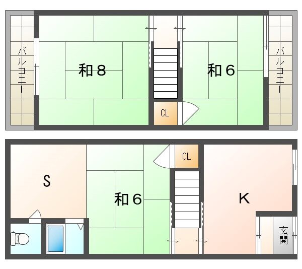 大久保町貸家 間取り
