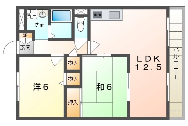 サンシャインミフネ 間取り