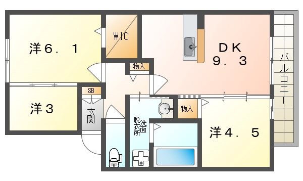 グランドゥール畷 間取り
