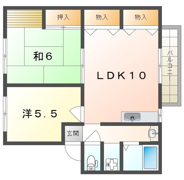 ハイツ栄 間取り