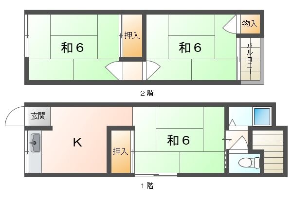 緑町6番2号テラスハウス 間取り