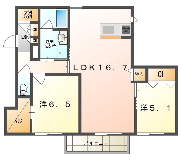 シャーメゾン　ウィズ　タカ 間取り