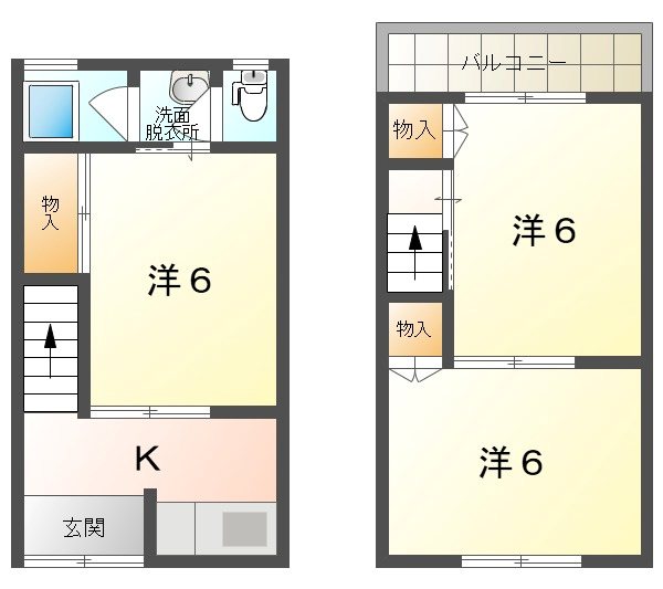 上島町テラスハウス 間取り