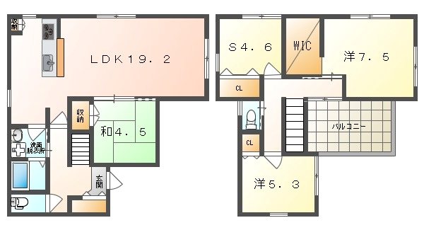 南寺方中通1丁目戸建 間取り