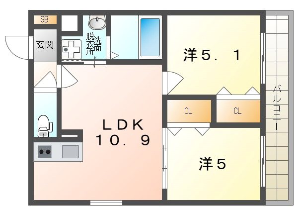 クリエオーレ打越町 間取り