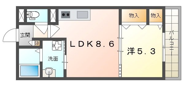 ピレーネ北条Ⅴ 間取り