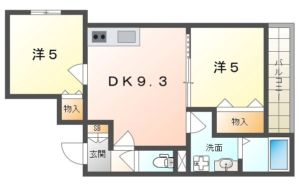 クリエオーレ星田 間取り