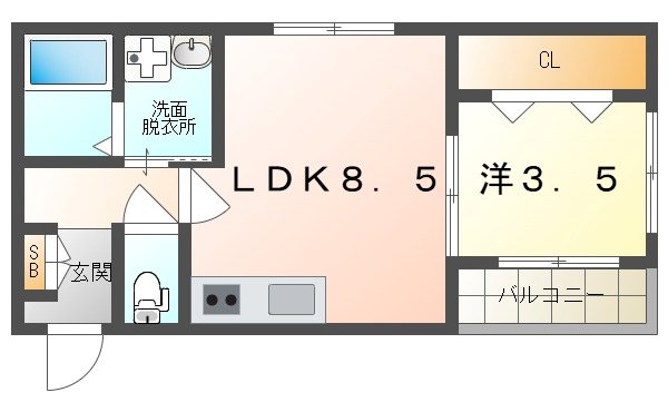 グロワール栄町 間取り