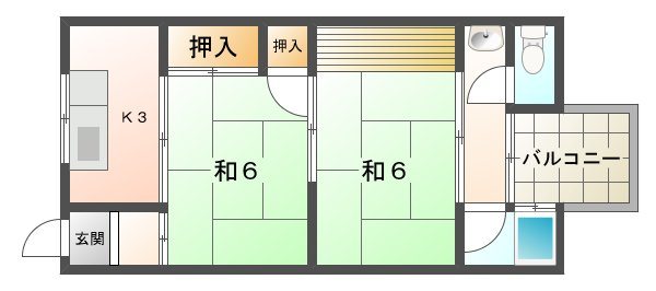 大作コーポ  間取り