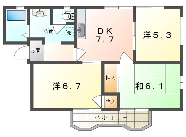フレグランス若葉 間取り