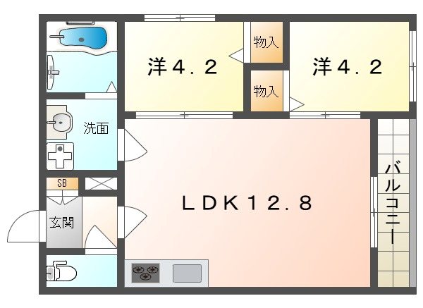 TIO四條畷 間取り