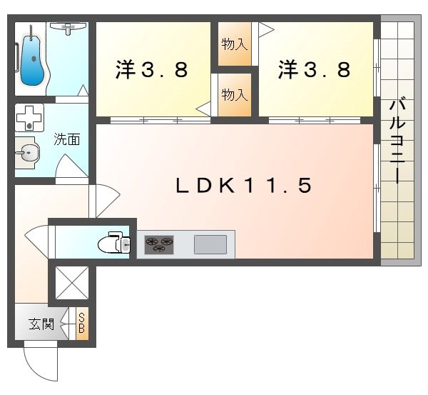 TIO四條畷 間取り