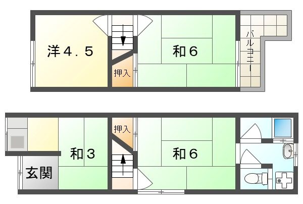大久保町借家 間取り