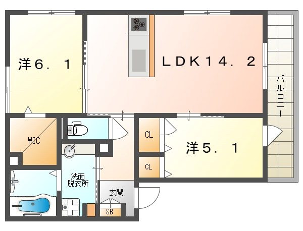 D-ROOM速見町 間取り