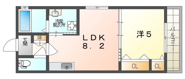 フォレストクリエオーレ城垣町弐番館 間取り