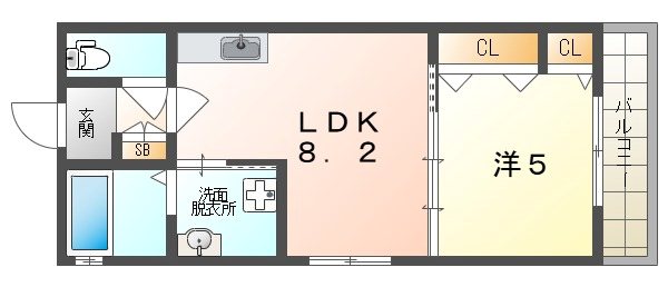フォレストクリエオーレ城垣町弐番館 間取り