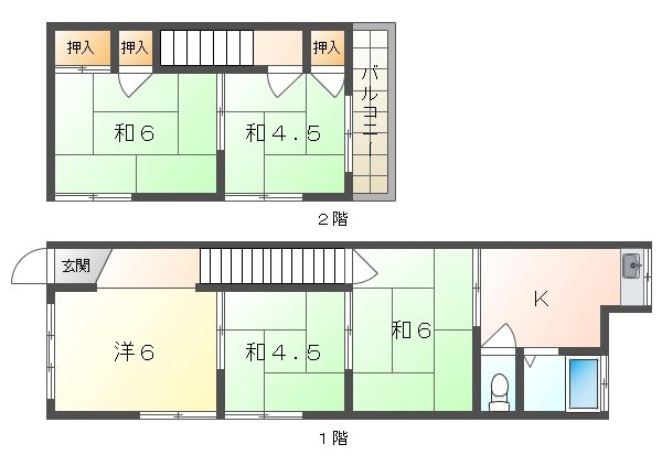 萱島南町テラスハウス 間取り