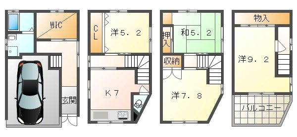 五月田町戸建 間取り