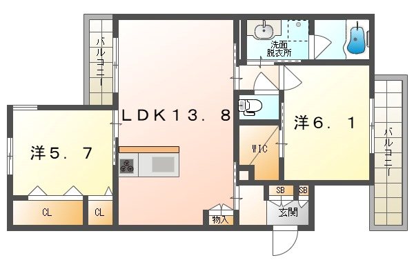 ルミエール勝 間取り