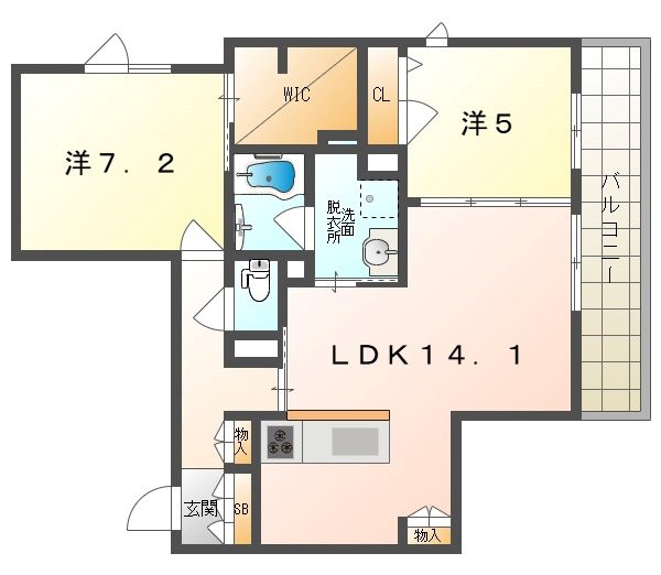 ルミエール勝 間取り