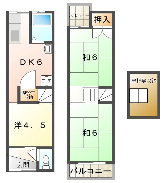 八雲西町貸家 間取り
