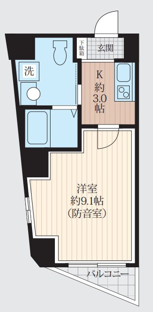 サウンドフリー中板橋　24時間楽器演奏可　中板橋駅 間取り