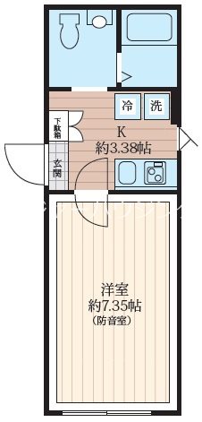 ラシクラス四谷　24時間演奏可能　電子楽器・DTM等の演奏可能。※種類によって音量調整必要な場合があります。 間取り