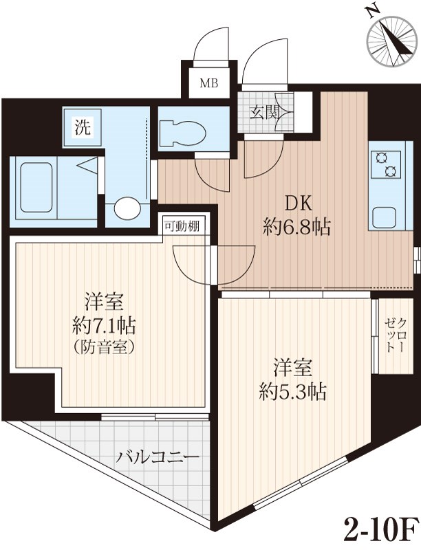 ラシクラス麹町　24時間演奏可　動画配信や音楽教室にもおススメ。 間取り
