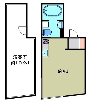 Sakuragi Apartment24時間演奏可 東京藝術大学　上野学園大学 間取り