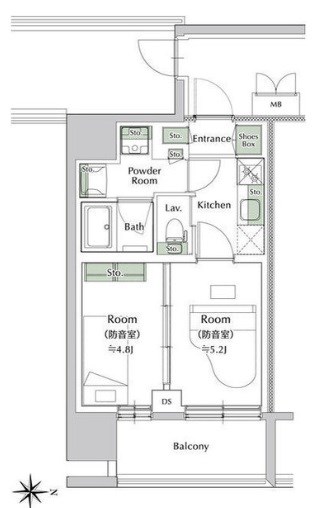 プレイ新丸子　24時間演奏可　グランドピアノ・声楽・弦楽器・管楽器の演奏可能。全戸防音 間取り