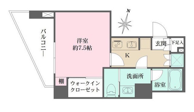 WHARF森下　別途soundproofroom(防音ルーム）にて24時間演奏可能 間取り