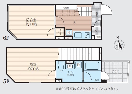Konomi レジデンス　秋葉原　24時間演奏可 声楽・弦楽器・木管・金管楽器。　配信・DTMにもおススメ 間取り