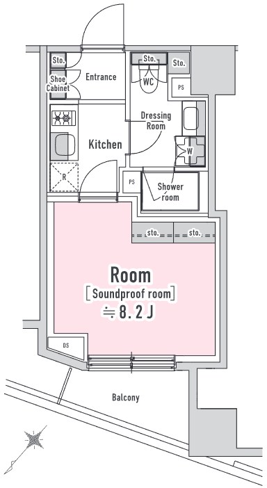 TRACK八丁堀　24時間演奏可　 間取り