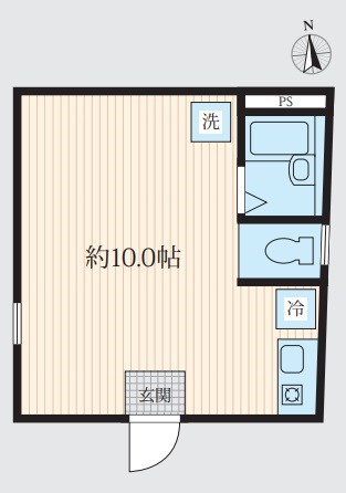 ARIES SHIN-OKACHIMACHI 8:00~23:00 演奏可能　ペット飼育可 間取り