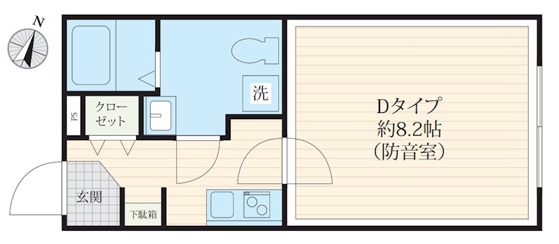 ラシクラス中野弥生町　２４時間楽器演奏可能 間取り